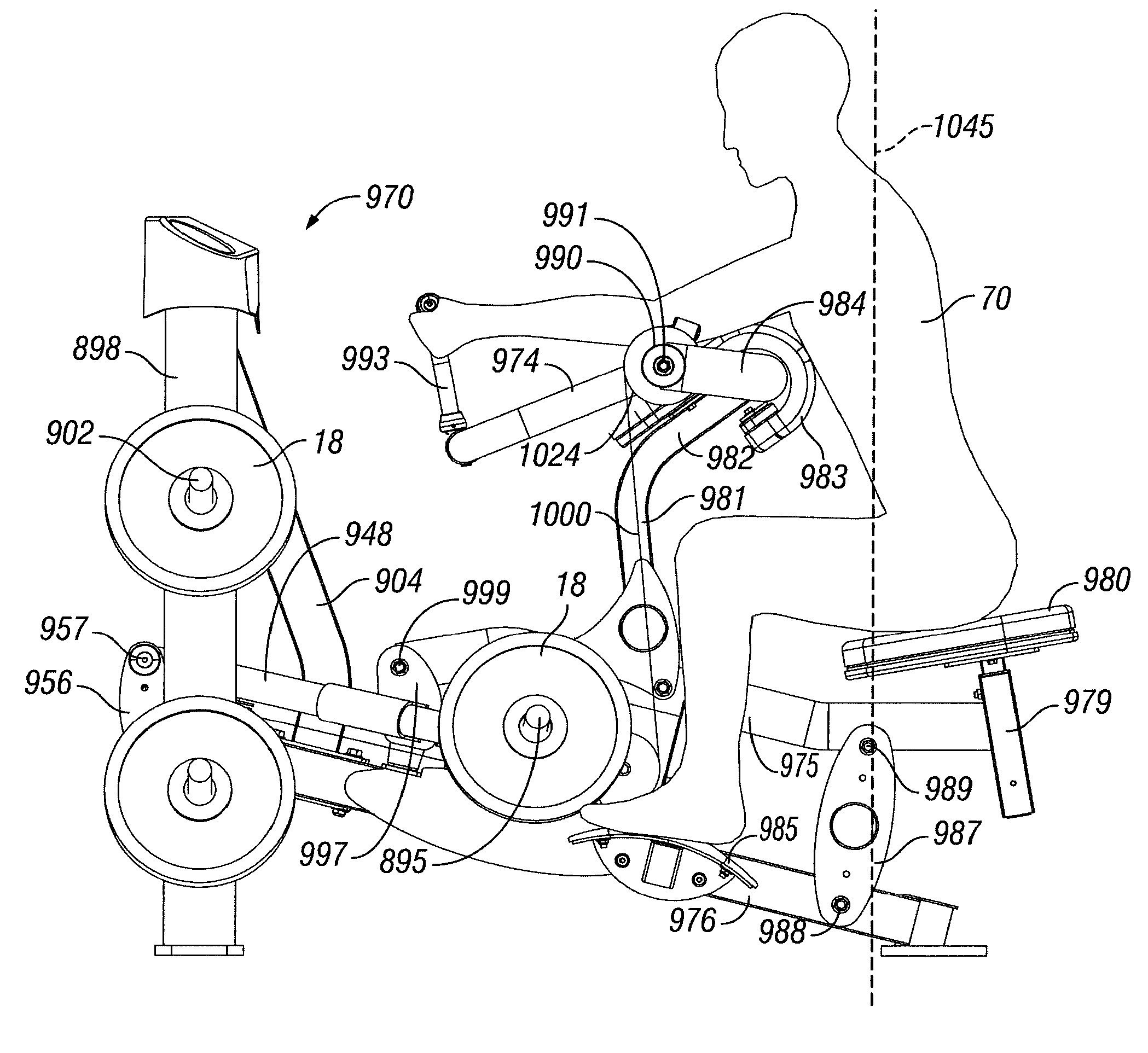 Exercise machine with lifting arm