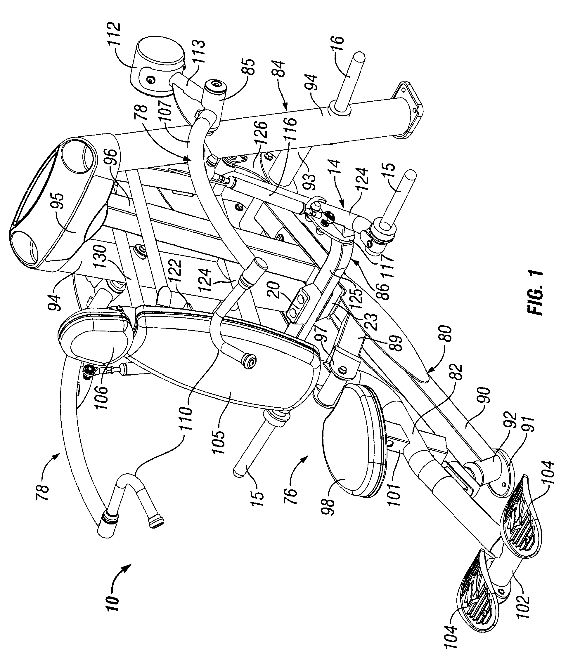 Exercise machine with lifting arm