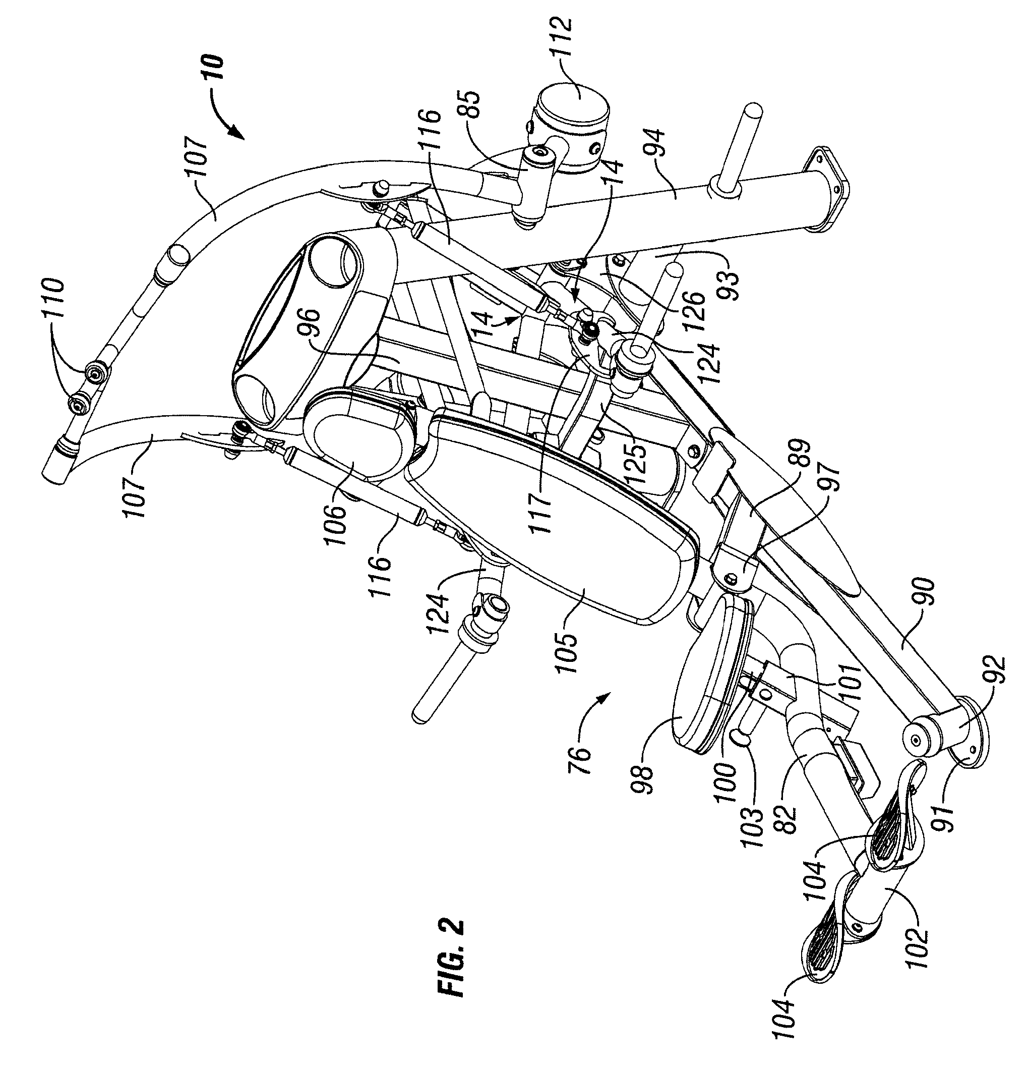 Exercise machine with lifting arm