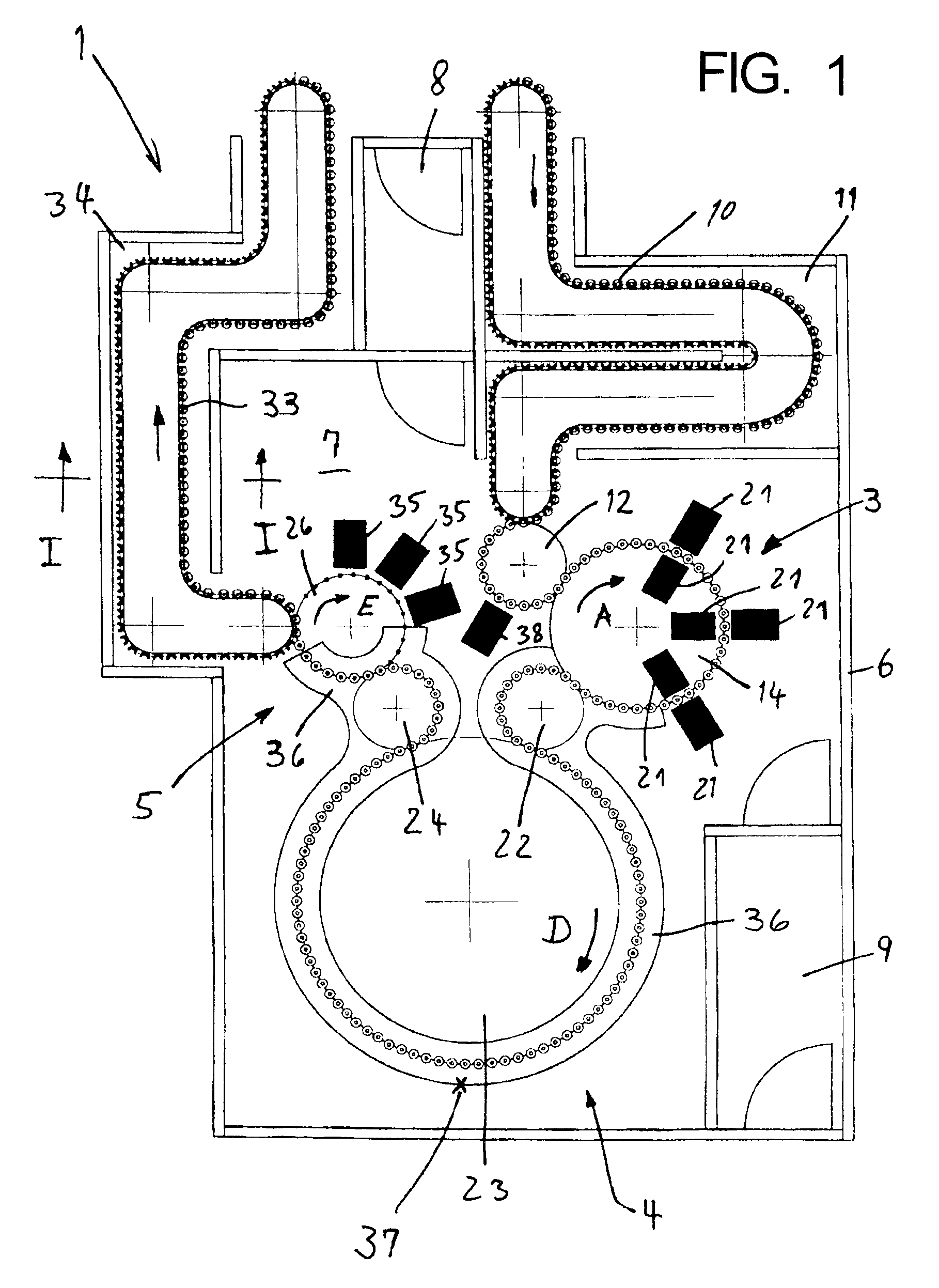 Method of sterilizing bottles with electron radiation and a sterilizing arrangement therefor