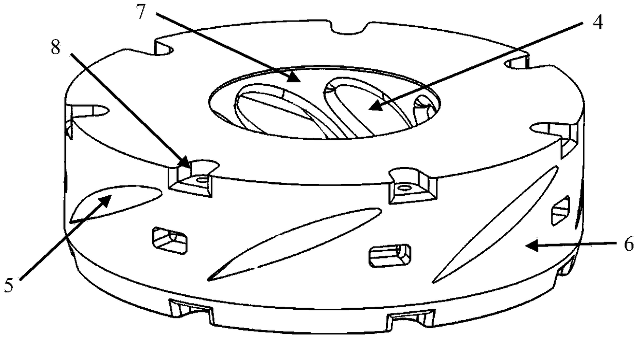 Novel propeller casting mold structure