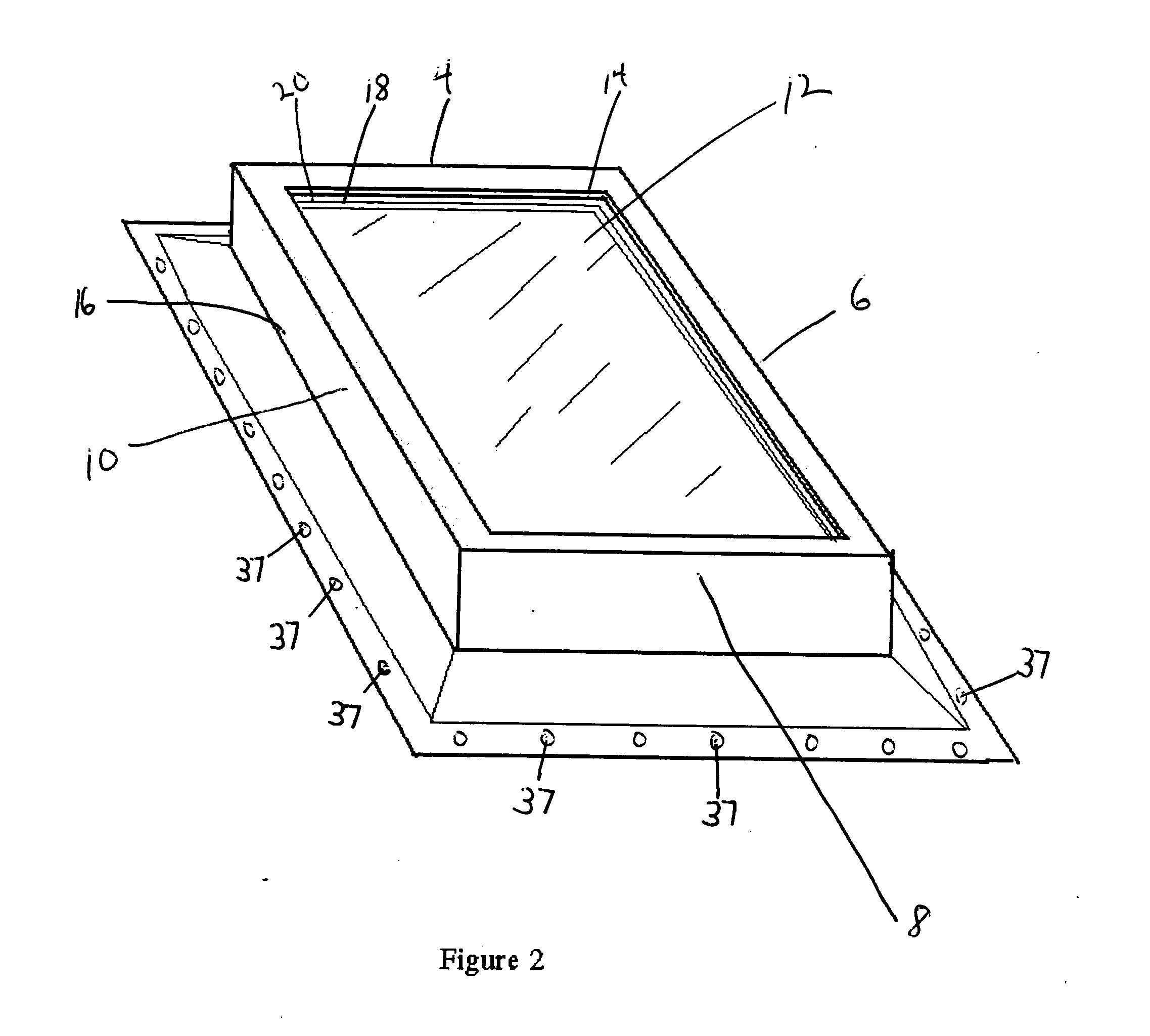 Skylight having a molded plastic frame