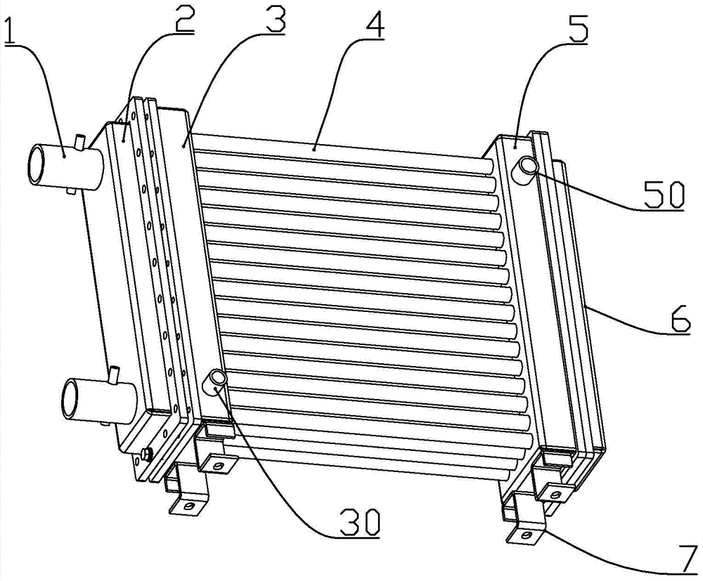 A multi-shell tube flooded heat exchanger