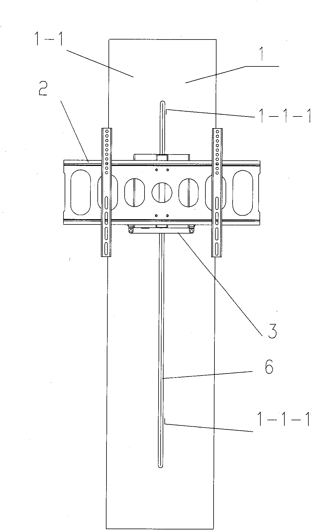 Guide rail type television frame