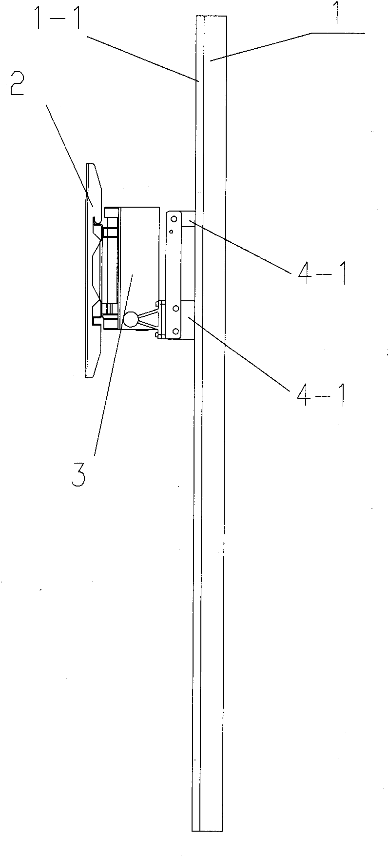 Guide rail type television frame