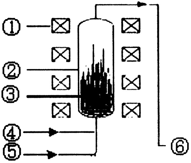 Method for preparing cyclohexene by selectively hydrogenising benzene in magnetic stabilization bed