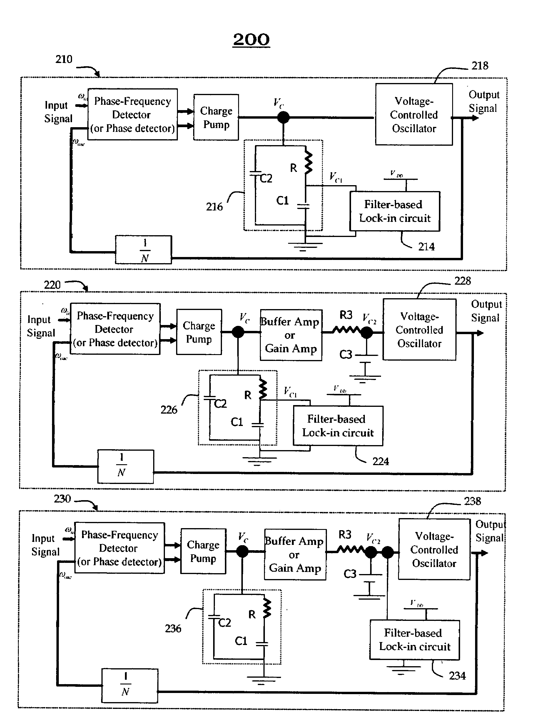 Filter-based lock-in circuits for PLL and fast system startup