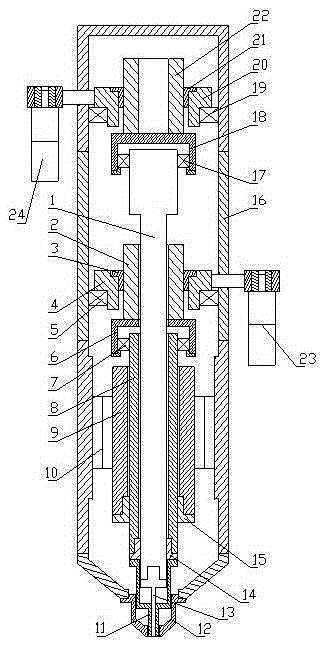 Backfill type stir friction spot welding device