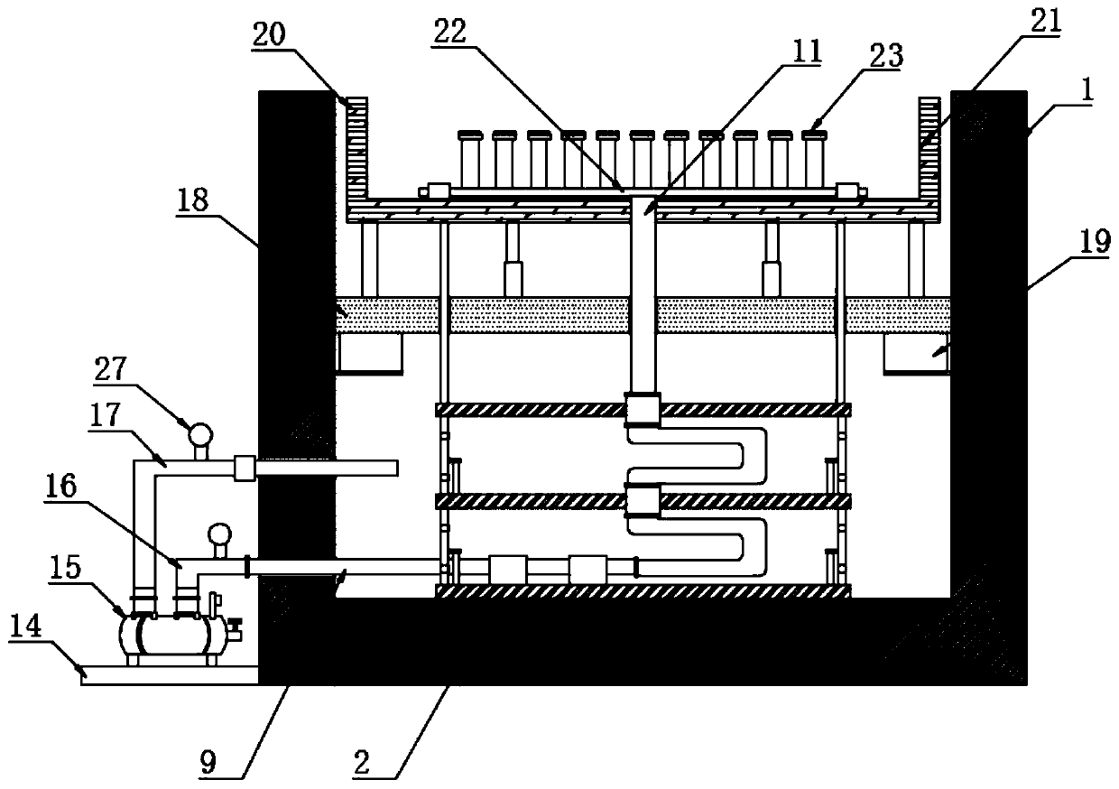 Lifting fountain device