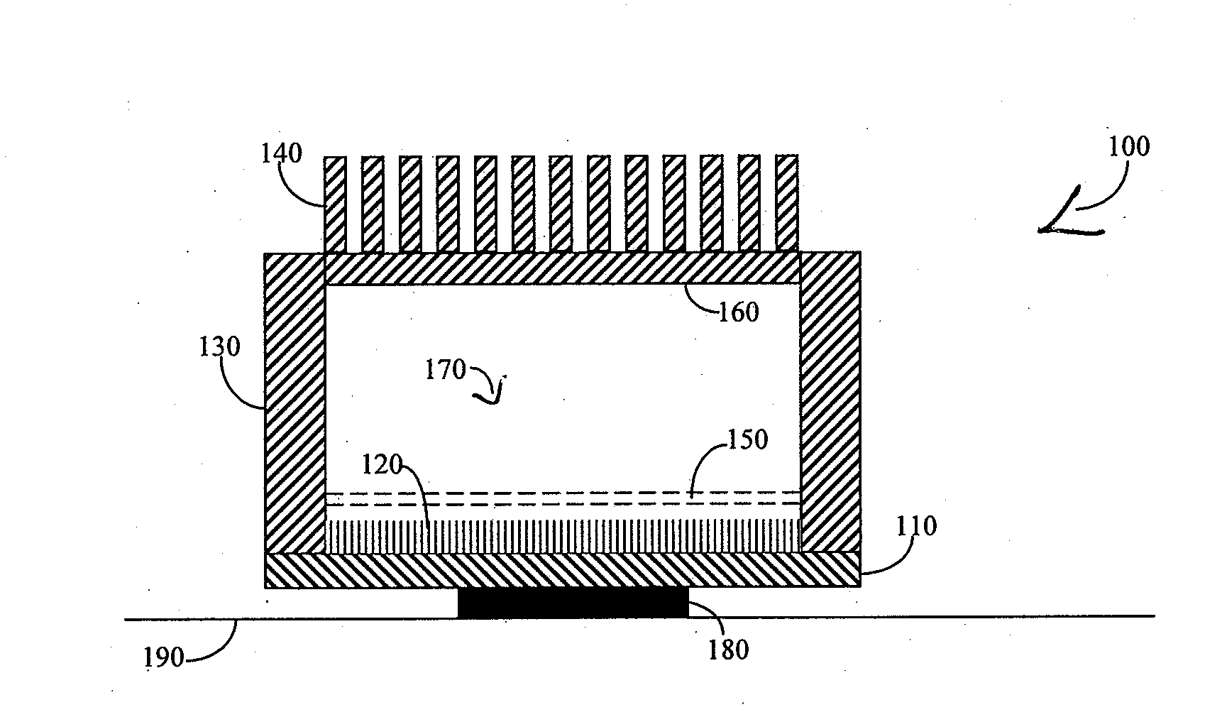 Vapor chamber heat sink having a carbon nanotube fluid interface