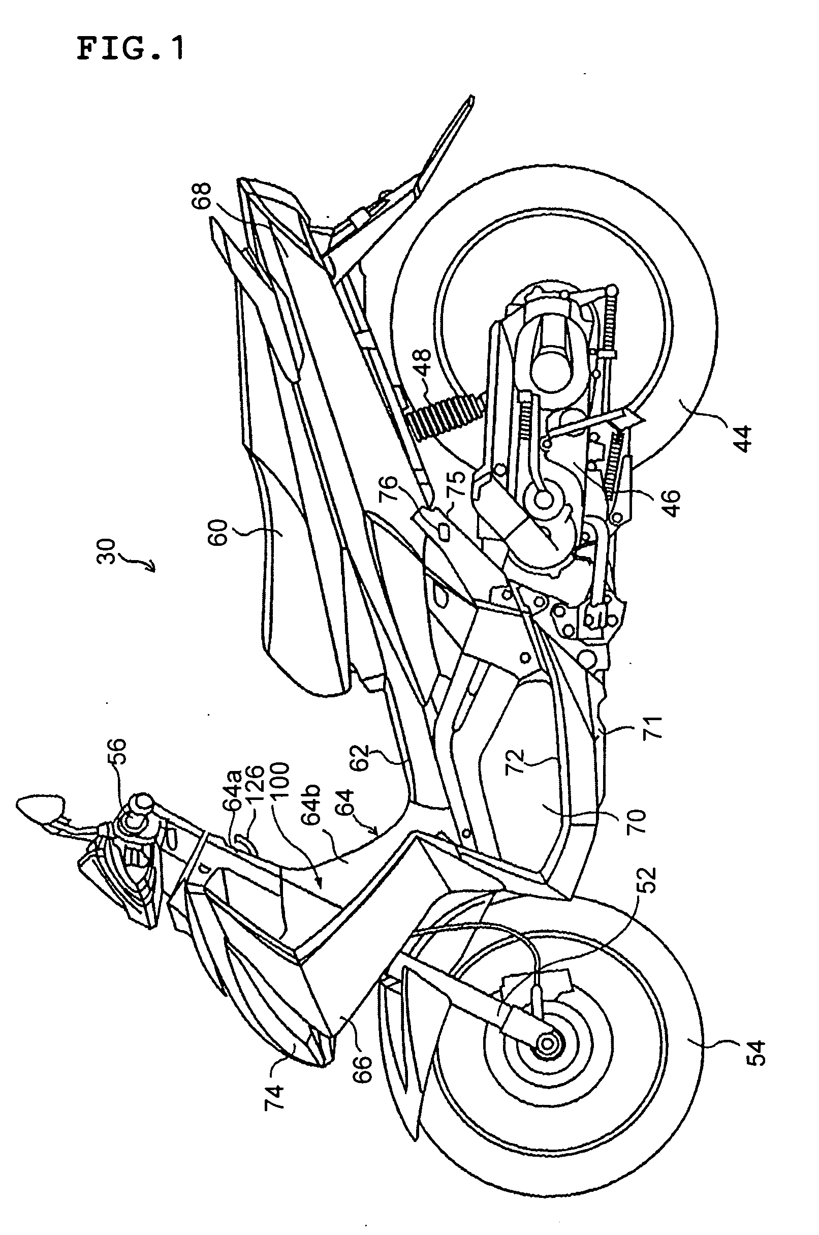 Wheeled vehicle with leg shield