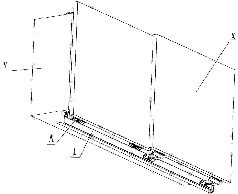 Locking structure for furniture sliding door