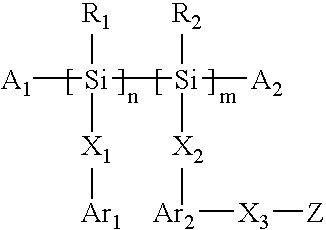 Polysilane-based charge transport materials