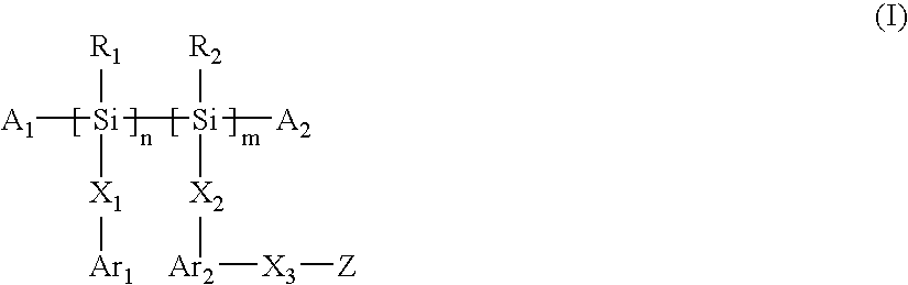 Polysilane-based charge transport materials