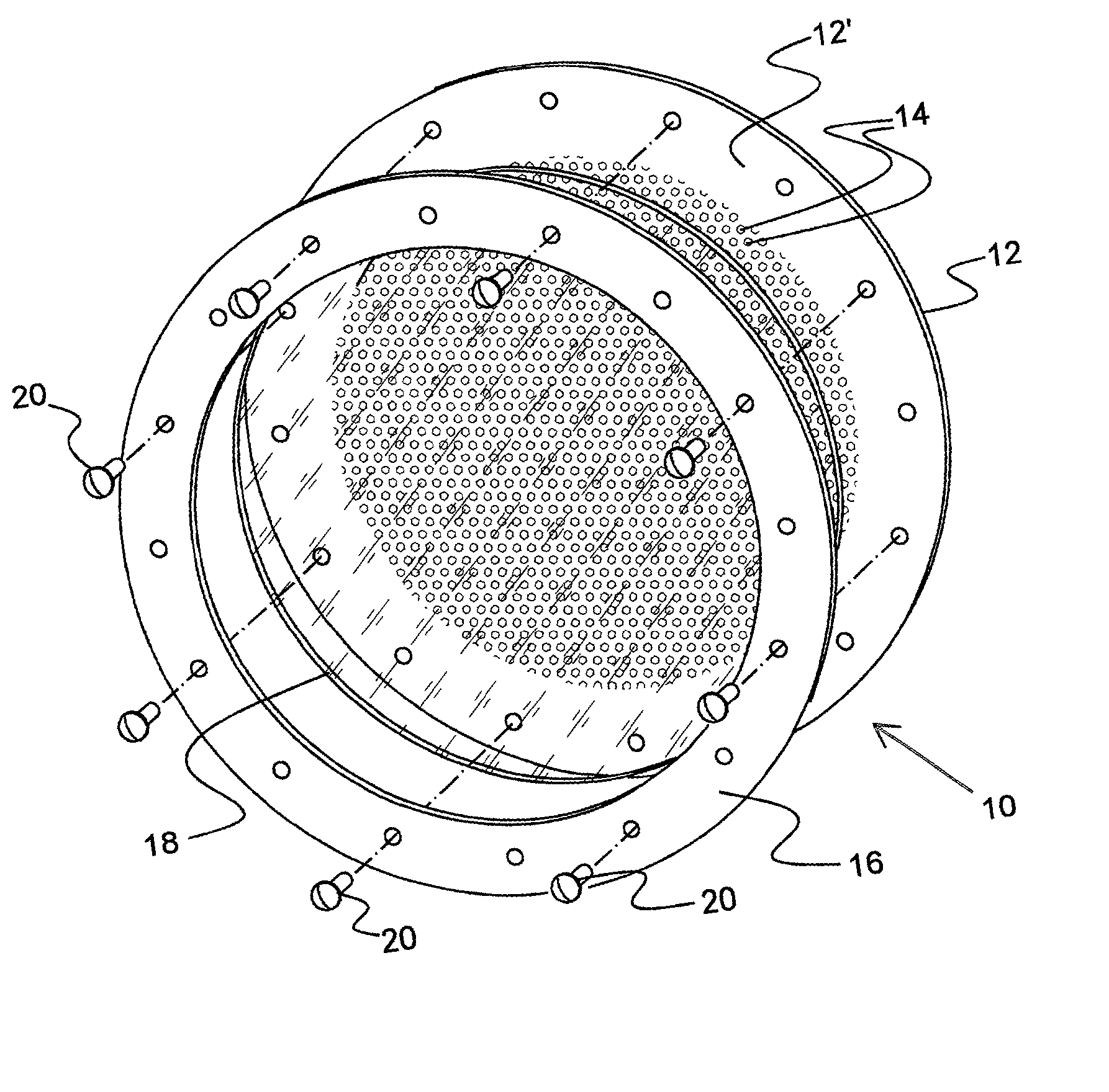 Transparent metallic millimeter-wave window