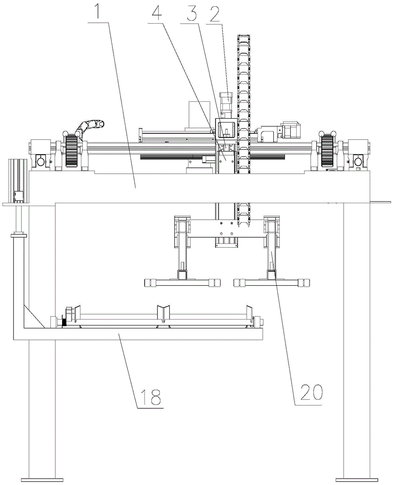 An automatic loading and unloading machine and loading and unloading method for small ceramic tile patch groups