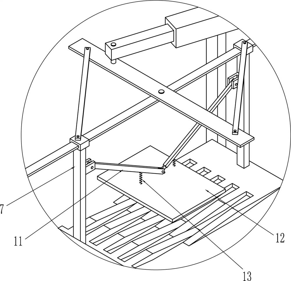 An automatic loading and unloading device placed on the assembly line