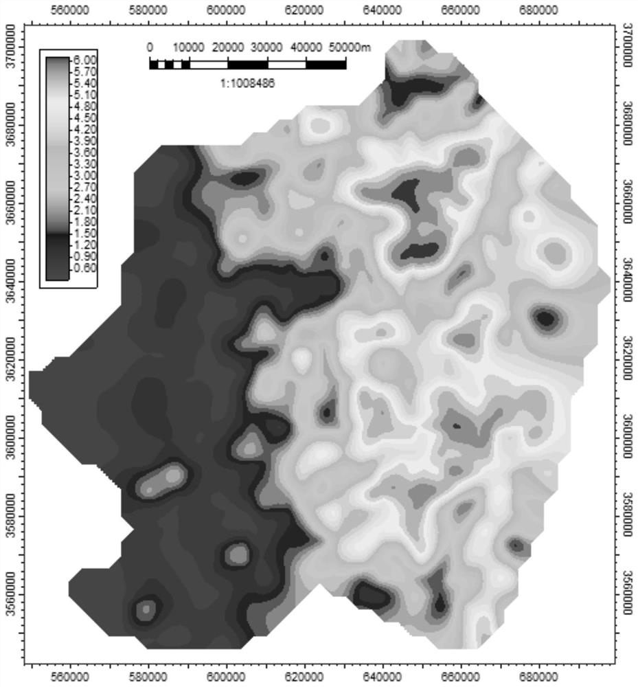 Prediction method and device for unconventional resource dessert distribution