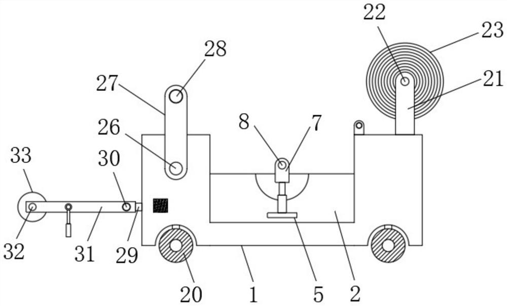 Waterproof roll laying device with adhesive glue immersed