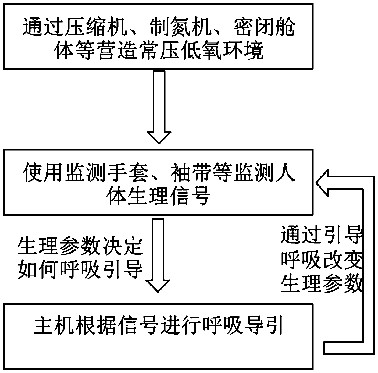 A feedback breathing training system and method for hypoxic adaptation training