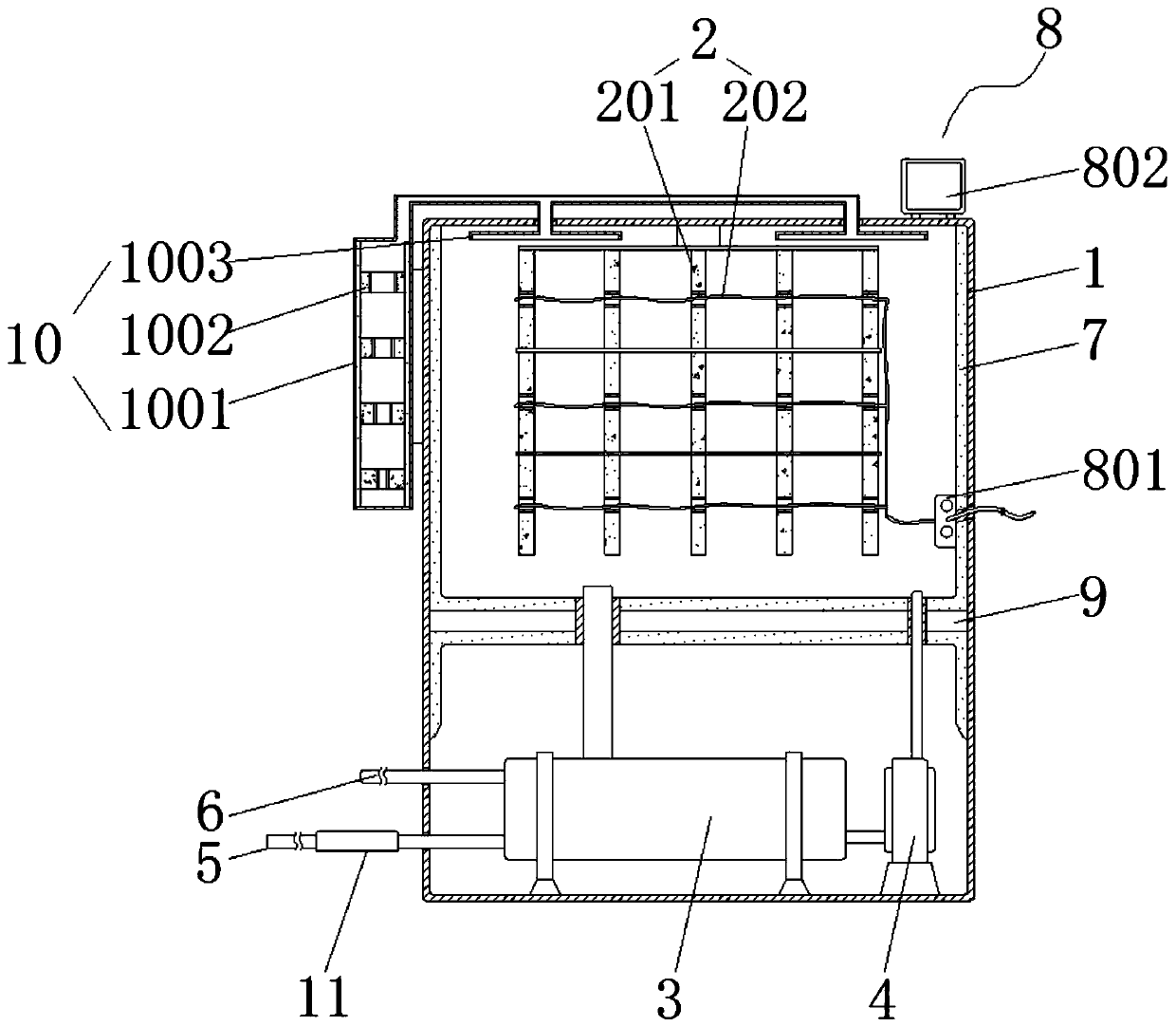 Overlap-type solid heat accumulation device