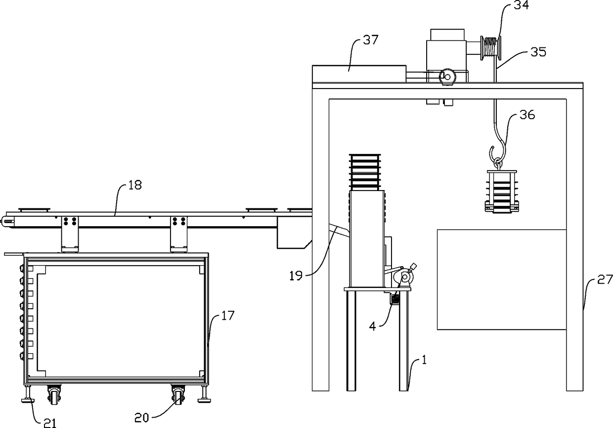 Classification logistics box automatic loading device