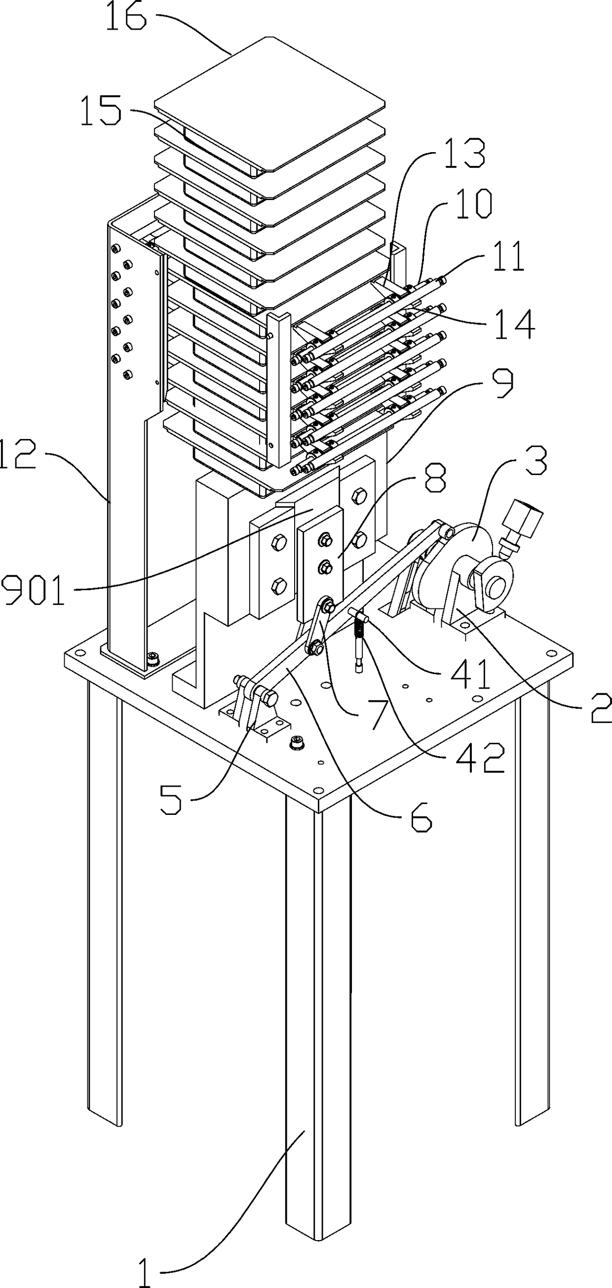 Classification logistics box automatic loading device