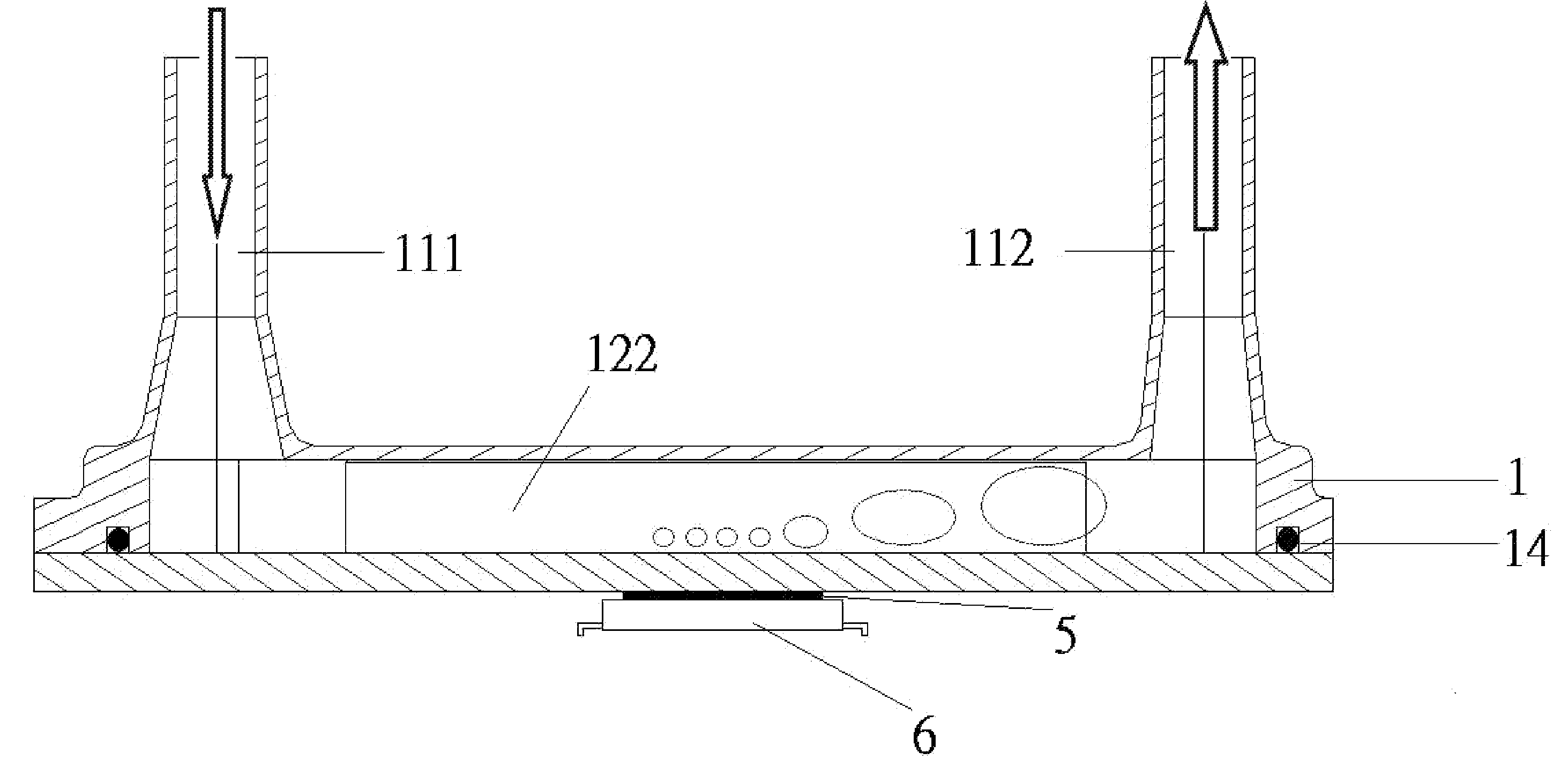 Micro passage cold plate device for a liquid cooling radiator