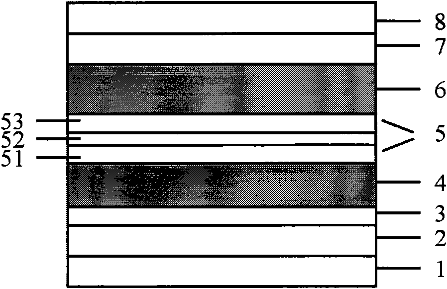 Laminated organic thin-film solar cell and preparation method thereof