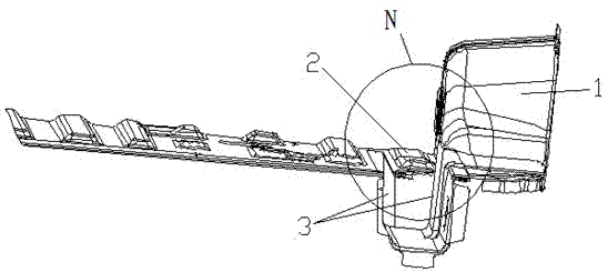 Welded structure of rear wheel hub assembly, rear floor and rear longitudinal beam of automobile