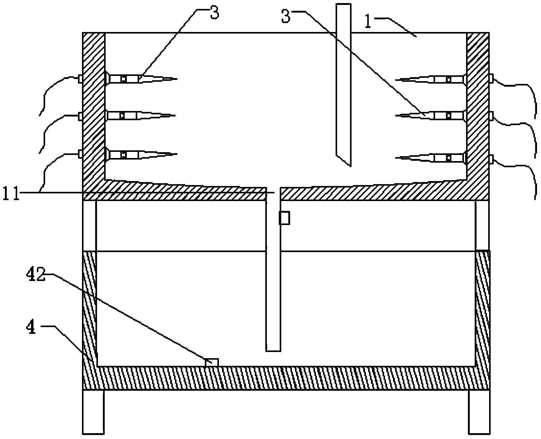 Efficient aluminum alloy profile oxidation device and aluminum alloy profile polishing process