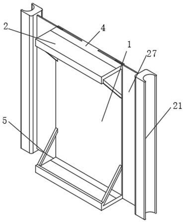 A connecting device for hanging plates in a deep foundation pit supporting structure