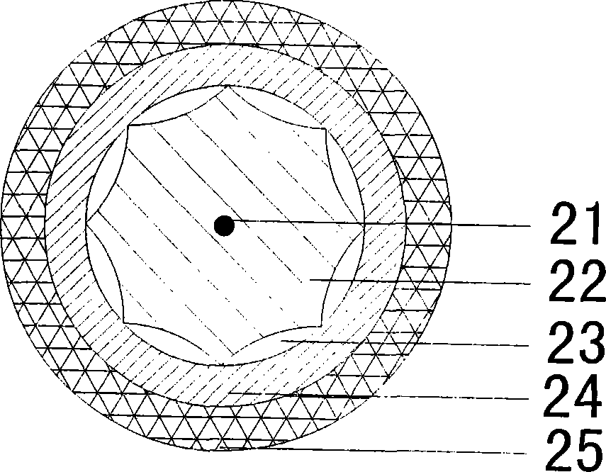 Realization method of air gap clad optical fiber