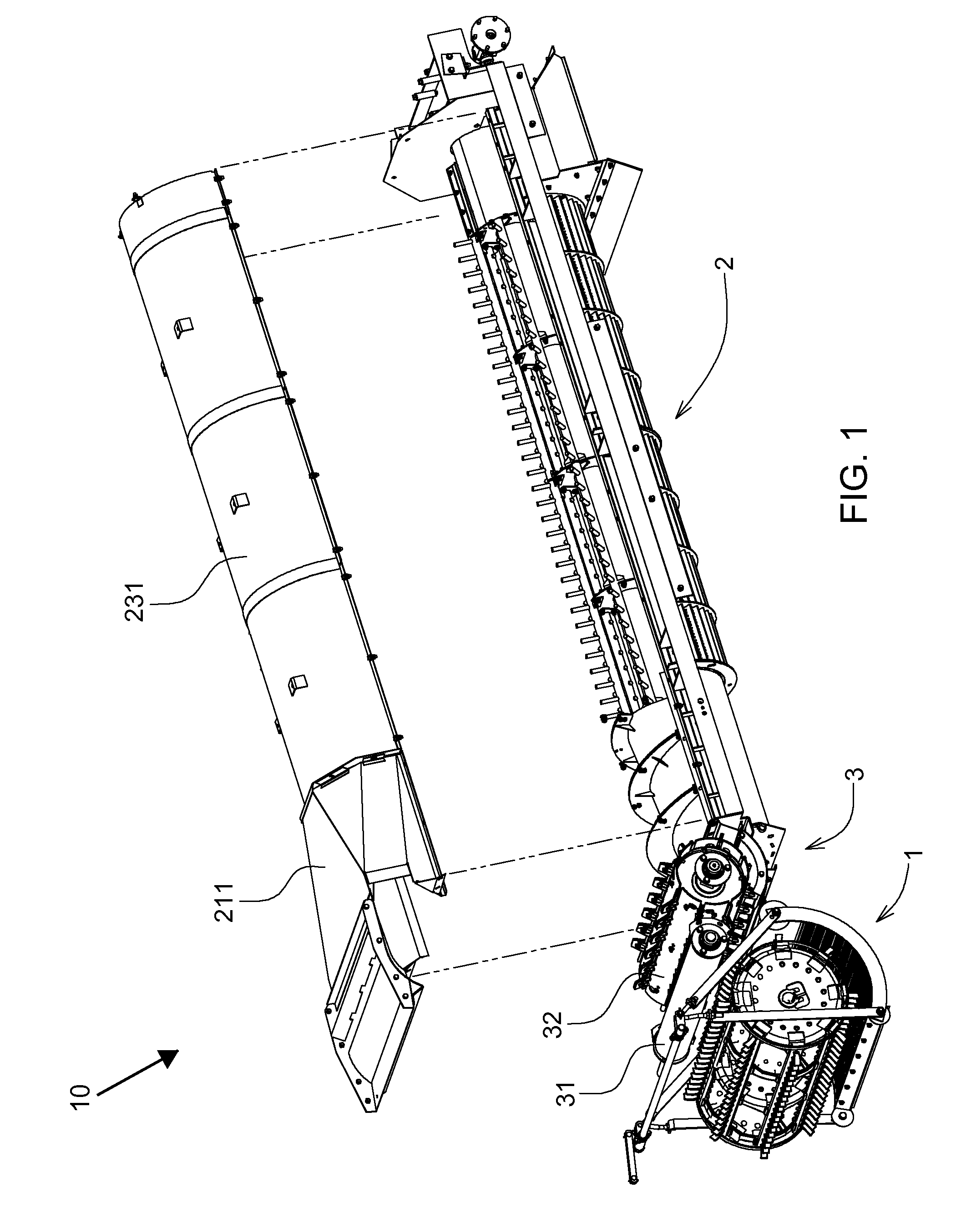 Threshing and separating device and combine harvester having the same