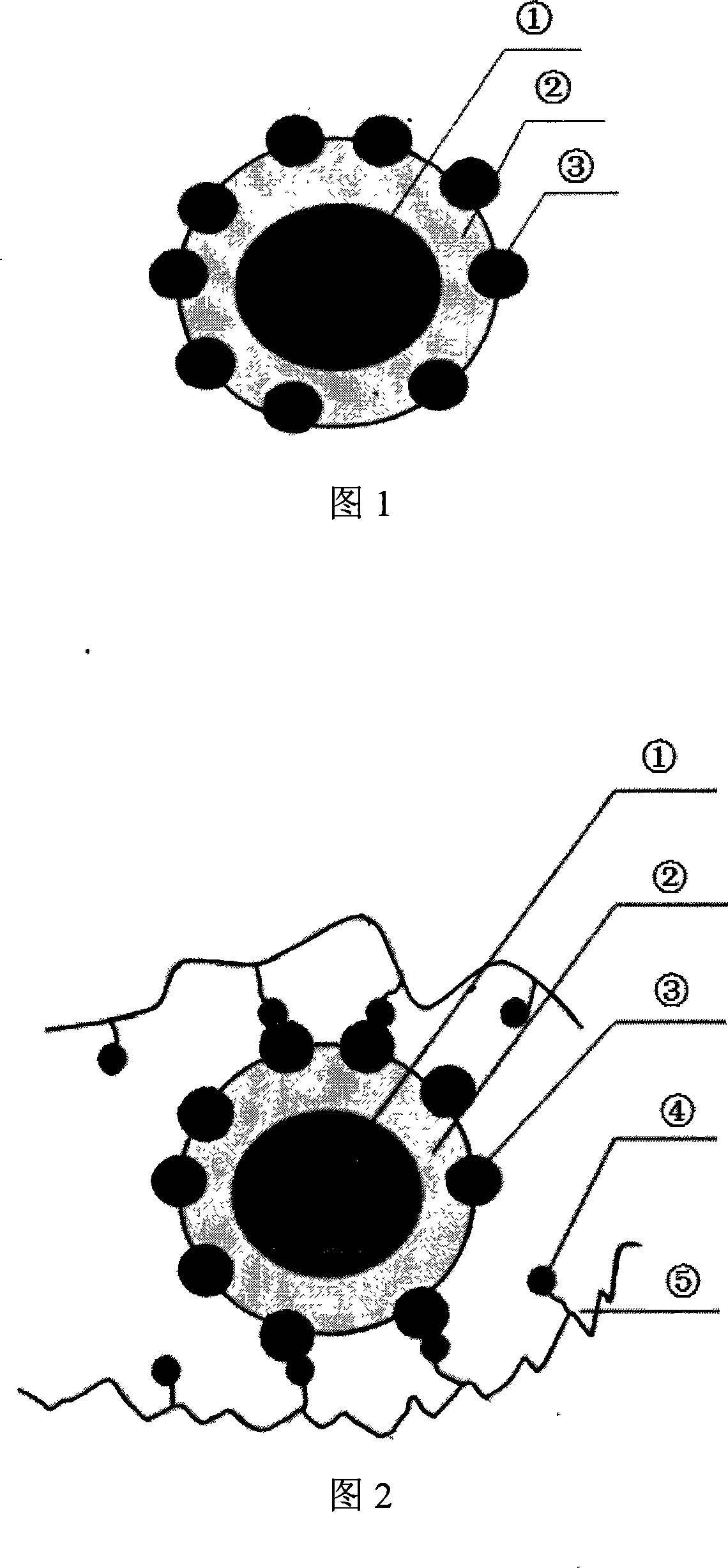 Nucleocapsid type rubber coordination crosslinking agent