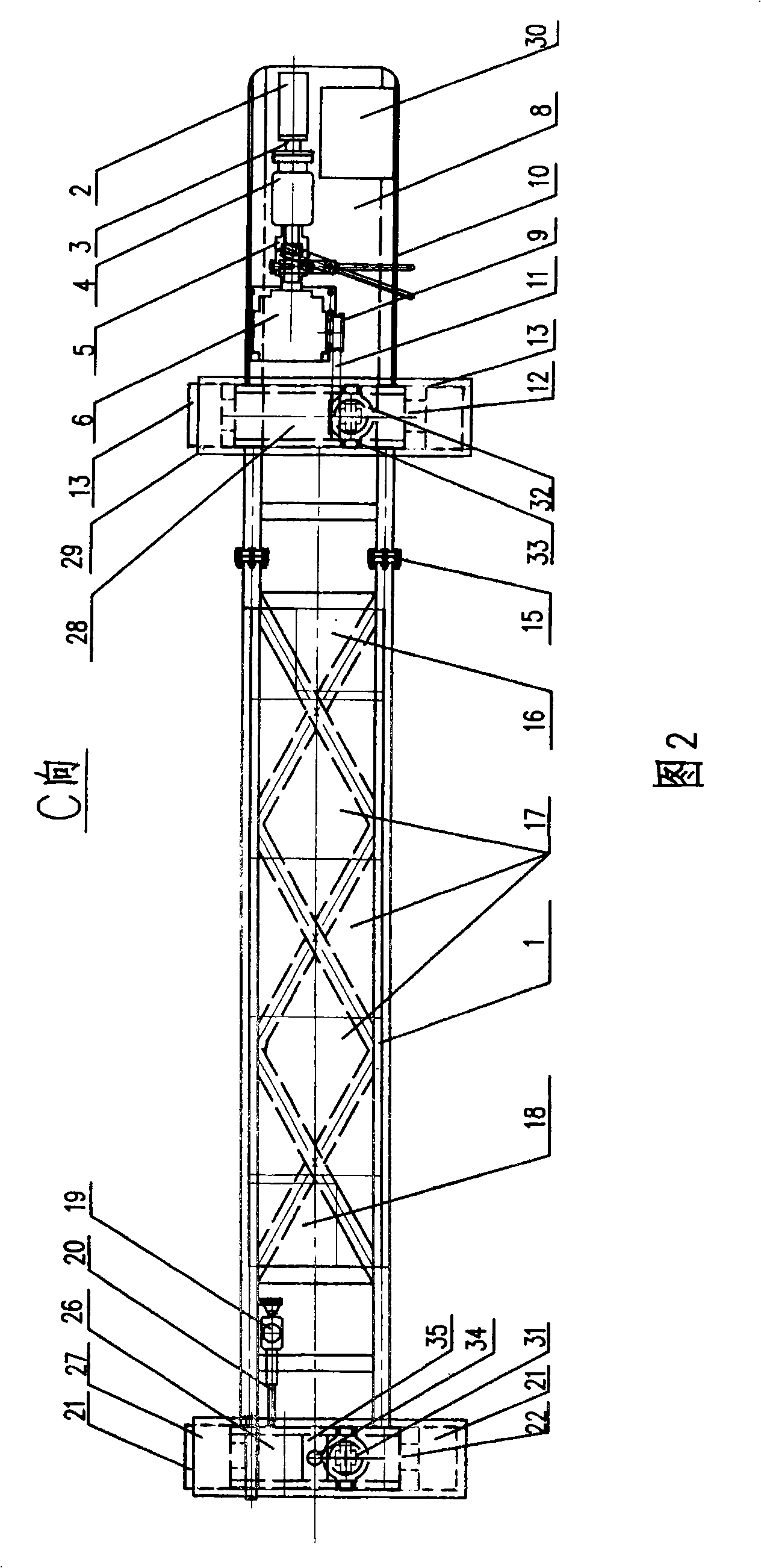 Tunnel large caliber steel tube conveyor system