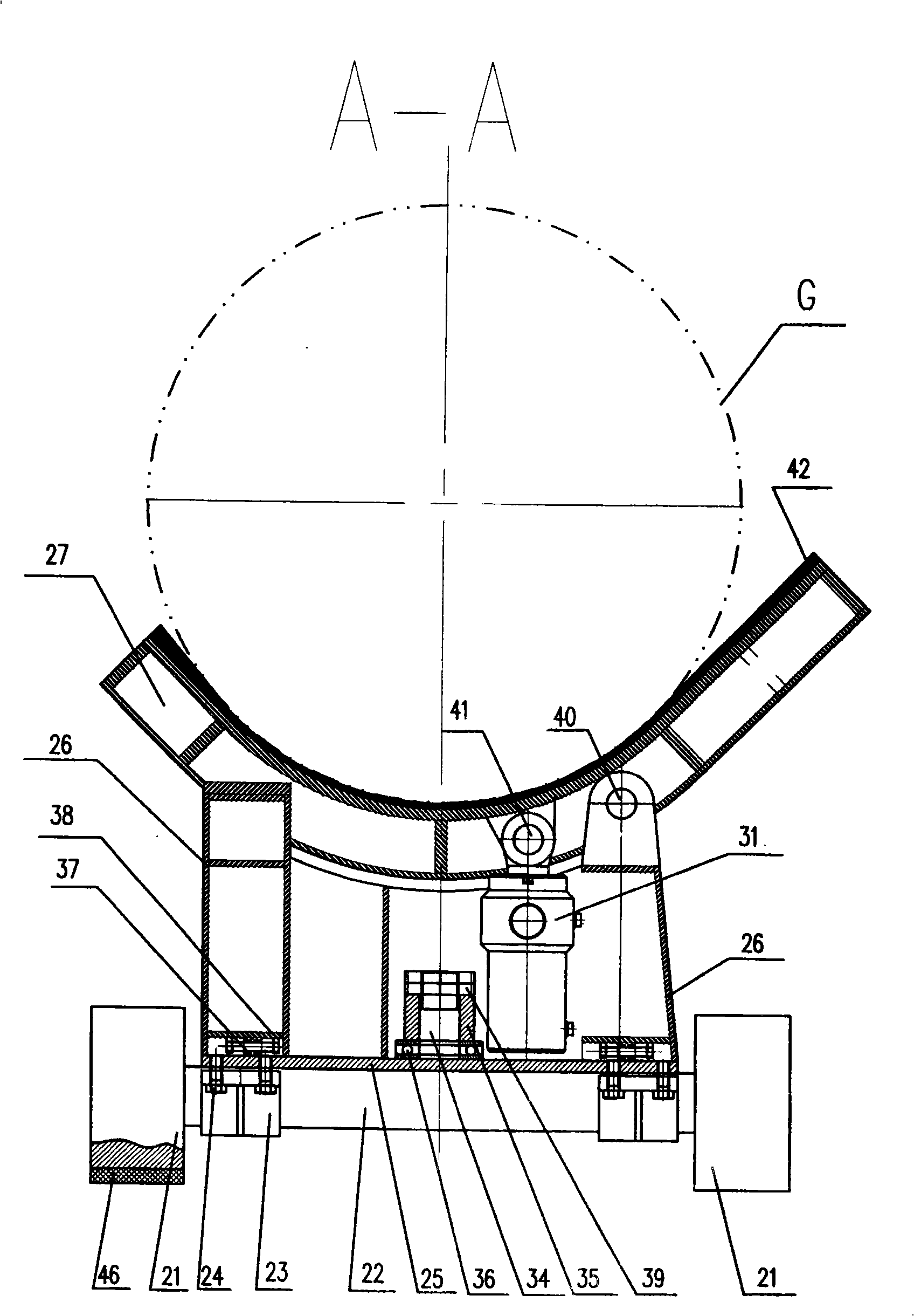 Tunnel large caliber steel tube conveyor system