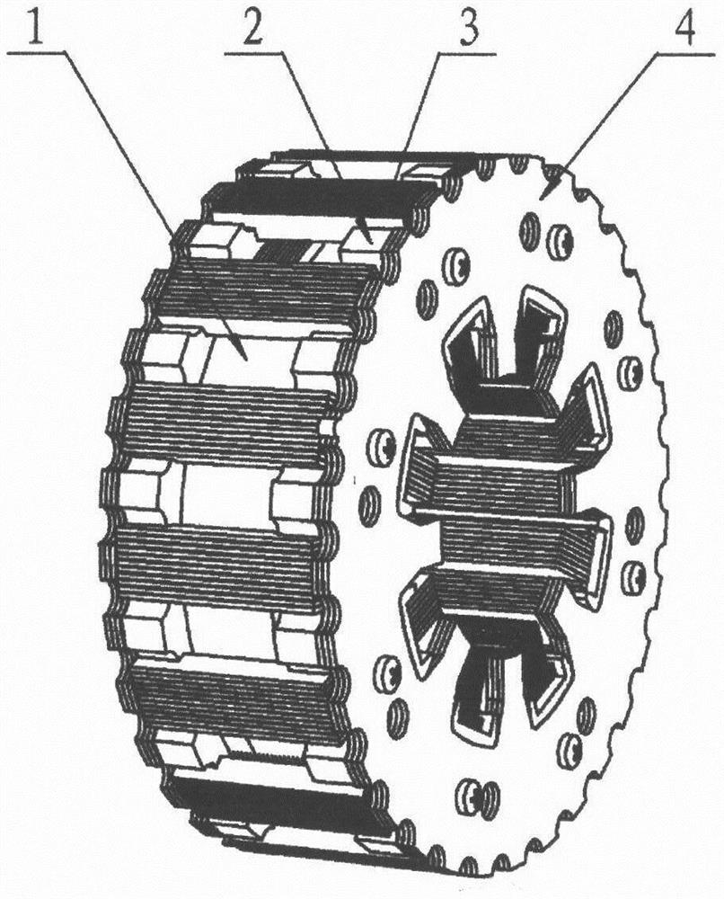 Multi-winding laminated claw-pole motor