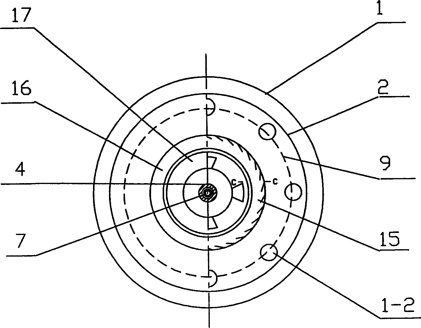 Spindle central oil feeding burner