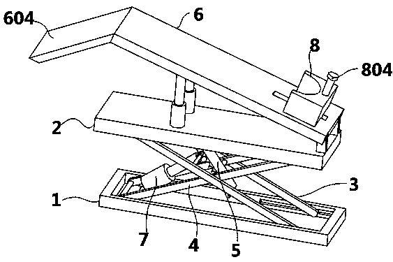 Tiltable shearing type lifting machine