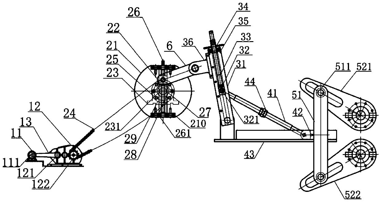 Low-pair multi-rod mechanism spheronization machine