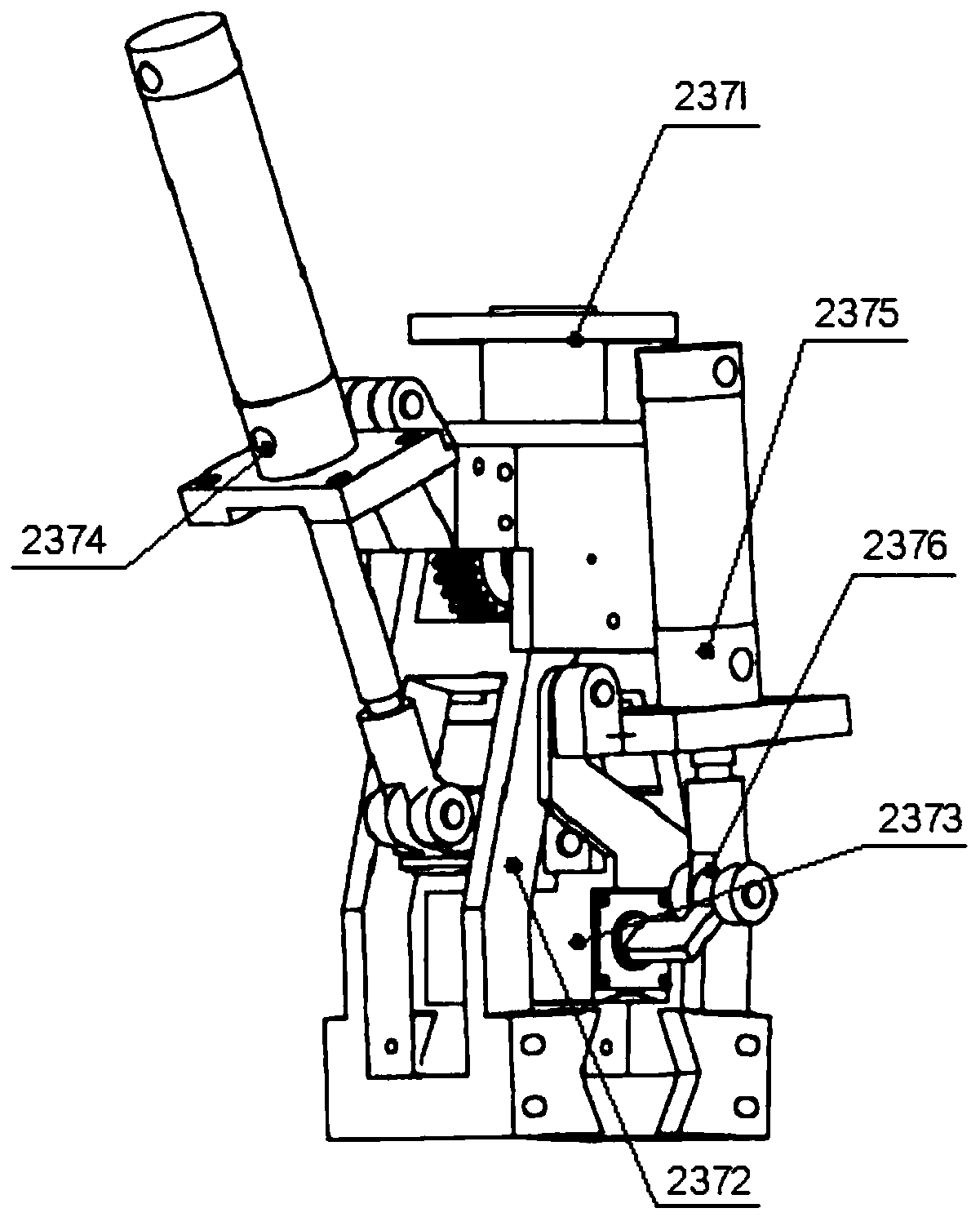 Drill rod grabbing component, drill rod loading and unloading arm, and loading and unloading machine for coal mine