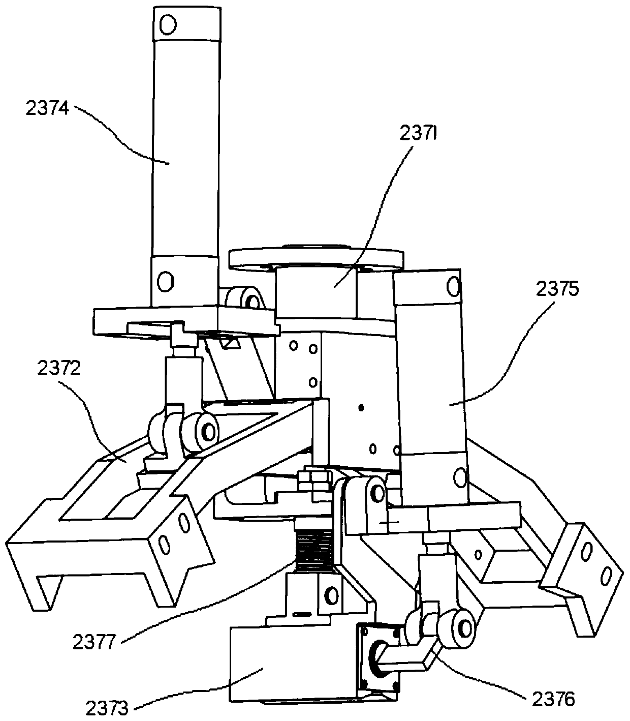 Drill rod grabbing component, drill rod loading and unloading arm, and loading and unloading machine for coal mine