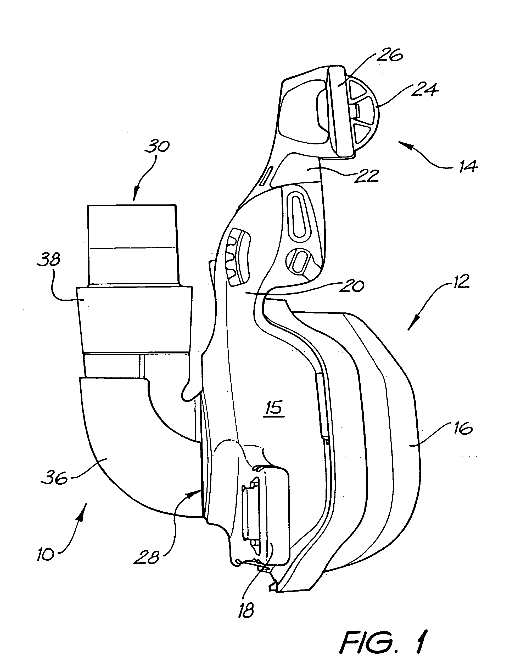 Connector for a respiratory mask and a respiratory mask