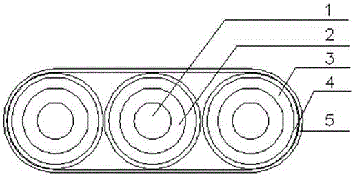 High-temperature submersible oil pump cable and manufacturing process thereof