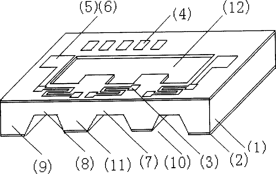 Monolithic silicon based SOI high-temperature low-drift pressure sensor