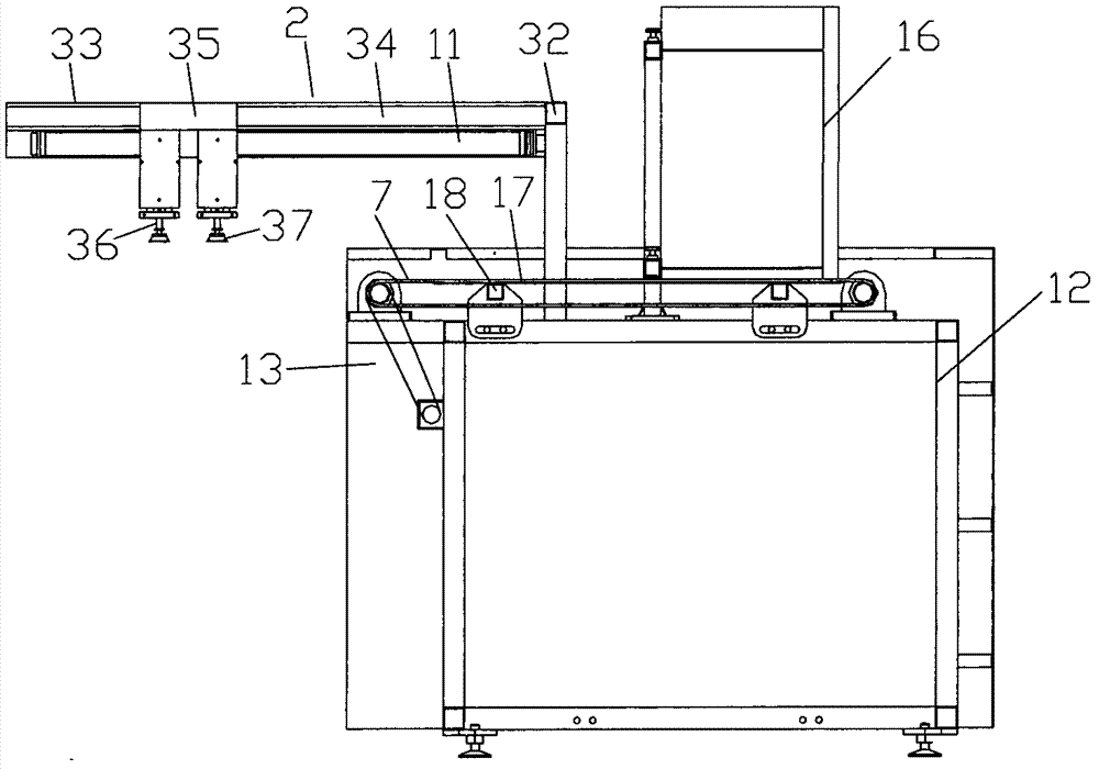 Manufacturing method and production device for production line of corrugated fiberboard cushioning pad