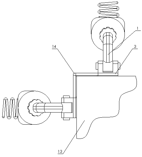 Antiskid lock of logistics transportation container