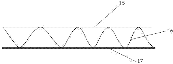 Composite tissue corrugated paper board as well as production process and production equipment thereof