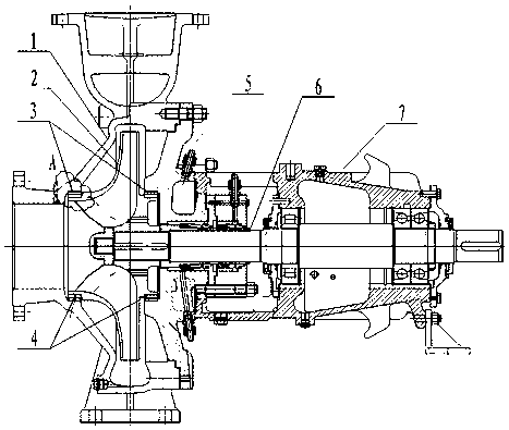 Runner type liquid membrane wear ring device of chemical centrifugal pump